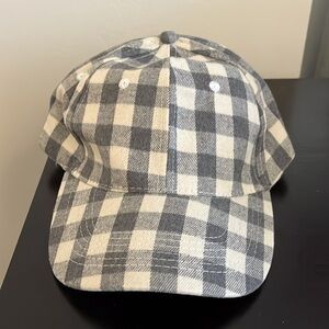 Grey Buffalo Checked Baseball Cap